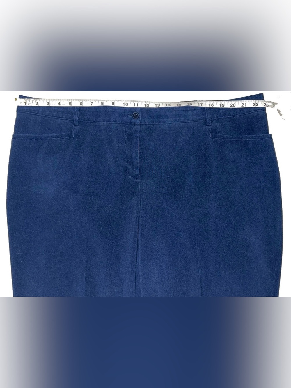 Lane Bryant 22 Petite Navy Blue Womens Trousers Stretch Dress Pants 27.5” Inseam - Picture 5 of 9